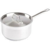 SSSP-3 Winco, 3.5 Quart Induction Ready Stainless Steel Sauce Pan w/ Cover