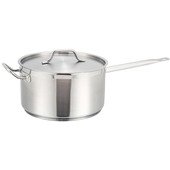 SSSP-10 Winco, 10 Quart Induction Ready Stainless Steel Sauce Pan w/ Cover