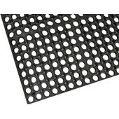 280-1005 FMP, 39" x 29.25" San-Eze Heavy Duty Grease Resistant Rubber Floor Mat, Black