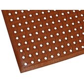 280-1474 FMP, 60" x 36" Superflow Grease Resistant Anti-Fatigue Rubber Floor Mat w/ Beveled Edges, Red