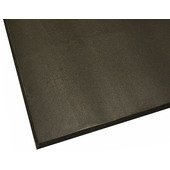 280-1391 FMP, 60" x 36" Superfoam Grease Resistant Anti-Fatigue Rubber Floor Mat w/ Beveled Edges, Black