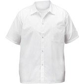 UNF-1WS Winco, Signature Chef Unisex White Chef Shirt, Small