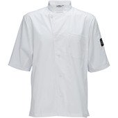 UNF-9WS Winco, Signature Chef Unisex White Ventilated Chef Shirt, Small