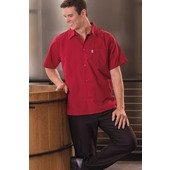 0920-RE Uncommon Threads, Unisex Poplin Red Classic Chef Utility Shirt