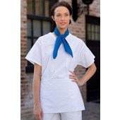 6000-WH Uncommon Threads, Unisex Poplin White V-Neck Chef Utility Shirt