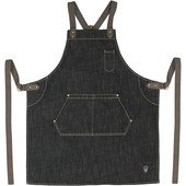 Winco BADN-3126, Full Length Denim Bib Apron W/ Pockets & Cross Back ...