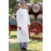 3052-WH Uncommon Threads, Poly-Cotton Full Bistro Apron w/ Pocket, White