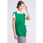 3075-KG Uncommon Threads, Poly-Cotton Cobbler Apron w/ 2 Pockets, Kelly Green