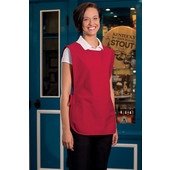 3075-RD Uncommon Threads, Poly-Cotton Cobbler Apron w/ 2 Pockets, Red