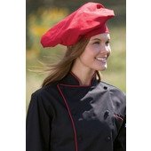 0150-RD Uncommon Threads, Poly-Cotton Twill Chef Hat, Red