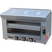 BDSAL-36/NG Black Diamond, 36,000 Btu Countertop Natural Gas Salamander Broiler, 3 Infrared Burners