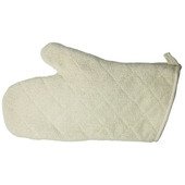 OMT-13 Winco, 13" Terry Cloth Oven Mitt w/ Silicone Lining, Tan