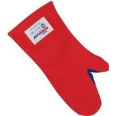 56150 Tucker Safety Products, 15" Poly-Cotton Oven Mitt w/ VaporGuard®, Red