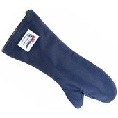 56182 Tucker Safety Products, 18" Quick Clean Oven Mitt w/ Removable Liner & VaporGuard®, Blue