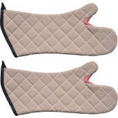 800FG15 San Jamar, 15" Oven Mitts w/ Kevlar Webguard, Tan