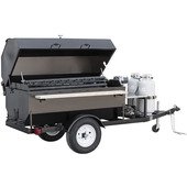 300799CMB Big John, 144" Towable LP Gas Outdoor Rotisserie w/ Propane Tanks & Cutting Board, RW6SDR Combo