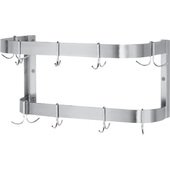 SW-36-EC Advance Tabco, 36" Stainless Steel Wall Mounted Double Bar Pot Rack