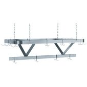 SC-48 Advance Tabco, 48" Stainless Steel Ceiling Mounted Triple Bar Pot Rack