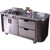 MCS3572 Spring USA, 71" Mobile Culinary Station, 2 Induction Burners, 2 Refrigerated Drawers, 6,030 Watt