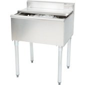 B2IC-12D-18-7 Eagle Group, 24" x 20" Stainless Steel Underbar Ice Chest w/ 7 Circuit Cold Plate, 55 Lb, 1800 Series
