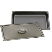 304059-X Eagle Group, 1/4 Size Stainless Steel Steam Table Food Pan Lid w/ Handle