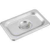 SPSCN Winco, 1/9 Size Stainless Steel Steam Table Food Pan Lid w/ Handle