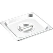 SPSCS Winco, 1/6 Size Stainless Steel Steam Table Food Pan Lid w/ Handle