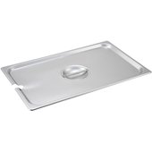 SPCF Winco, Full Size Stainless Steel Steam Table Food Pan Slotted Lid w/ Handle