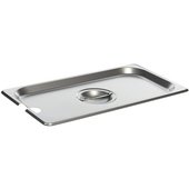 SPCT Winco, 1/3 Size Stainless Steel Steam Table Food Pan Slotted Lid w/ Handle