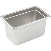 SPJL-406 Winco, 1/4 Size Stainless Steel Steam Table Pan w/ Anti-Jamming Corners, 6" Deep