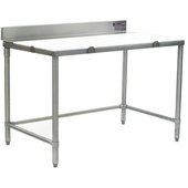 CT30108S-BS Eagle Group, 108" x 30" Poly Top Cutting Table w/ Backsplash