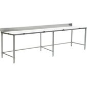 BT36120S Eagle Group, 120" x 36" Poly Top Boning Table w/ 4 Removable Polymer Boards & Backsplash