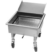 MSS2020SC-X Eagle Group, 24" Mobile Soak Sink w/ Silver Chute