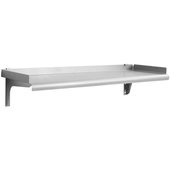 SWS1248-16/4-X Eagle Group, 48" Snap-n-Slide Solid Wall Mount Shelf, Stainless Steel
