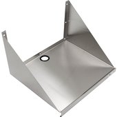 BMS2024-X John Boos, 24" x 20" Solid Wall Mount Stainless Steel Microwave Oven Shelf