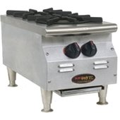 CLHP-2-NG-X Eagle Group, 50,000 Btu Gas Hot Plate, Countertop, Manual Controls, RedHots Chef's Line