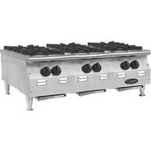 CLHP-6-NG-X Eagle Group, 150,000 Btu Gas Hot Plate, Countertop, Manual Controls, RedHots Chef's Line