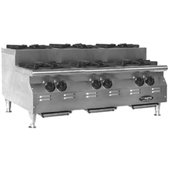 CLUHP-6-NG-X Eagle Group, 150,000 Btu Gas Hot Plate, Countertop, Manual Controls, RedHots Chef's Line