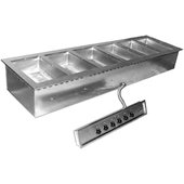 SGDI-6-240T-D Eagle Group, 7.2 kW Electric Drop-In Sealed Hot Food Well w/ Drain, 6 Pan