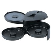 Admiral Craft GR-100, 3-Tier Plastic Glass Rimmer, Black