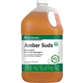 057513 U.S. Chemical, 1 Gallon Amber Suds Liquid Dish Washing Detergent (4/Case)