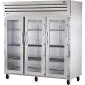 STA3R-3G-HC True, 78" 3 Glass Door Reach-In Refrigerator, Spec Series