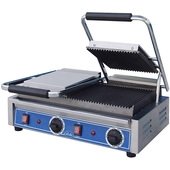 GPGDUE10 Globe, 3,200 Watt Electric Panini Sandwich Grill, Double, Ribbed Top & Bottom