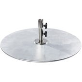 30G Frankford Umbrellas, 100 Lb Round Galvanized Steel Plate Umbrella Base, Silver