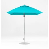 454FM-SR-TQA Frankford Umbrellas, 6 1/2' Monterey Square Pulley Lift Umbrella w/ 1 1/2" Aluminum Pole, Turquoise