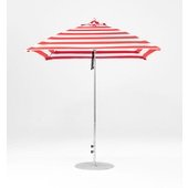 454FM-SR-RSA Frankford Umbrellas, 6 1/2' Monterey Square Pulley Lift Umbrella w/ 1 1/2" Aluminum Pole, Red Stripe
