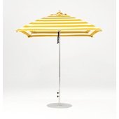 454FM-SR-YSA Frankford Umbrellas, 6 1/2' Monterey Square Pulley Lift Umbrella w/ 1 1/2" Aluminum Pole, Yellow Stripe