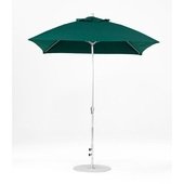 454FMC-SR-FGA Frankford Umbrellas, 6 1/2' Monterey Square Crank Lift Umbrella w/ 1 1/2" Aluminum Pole, Forest Green