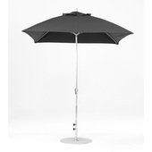 454FMC-SR-CHGA Frankford Umbrellas, 6 1/2' Monterey Square Crank Lift Umbrella w/ 1 1/2" Aluminum Pole, Charcoal Gray
