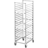 400S Channel Manufacturing, 30 Pan Stainless Steel Bun / Sheet Pan Rack, End Load, Assembled